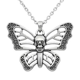 Skull Butterfly Necklace 