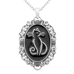 Cat Cameo Necklace 