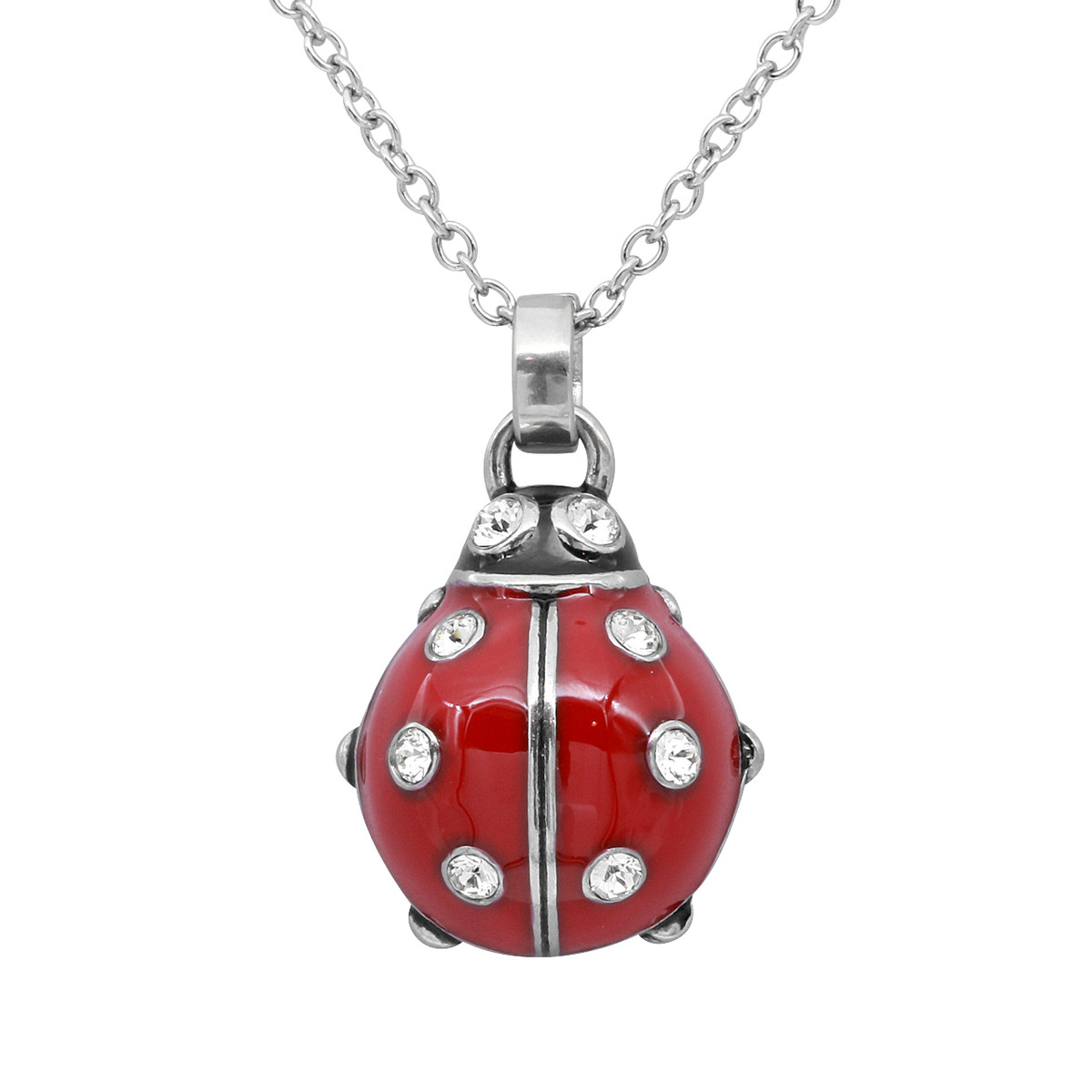 Ladybug Necklace with Crystals Controse