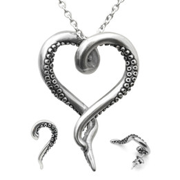 Sea Lover Octopus Necklace & Earrings Set