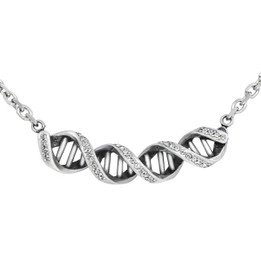 DNA Necklace with Swarovski Crystal