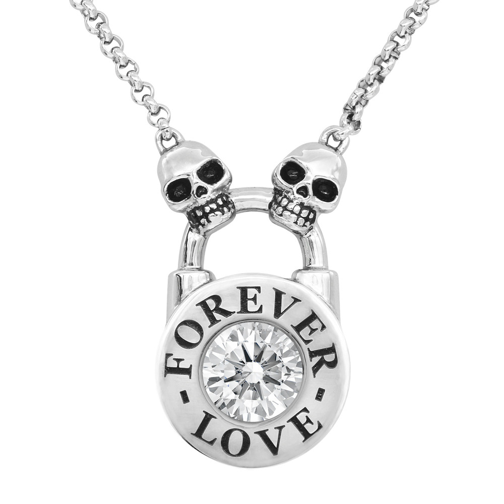 Skull Lock Necklace Forever Love Controse