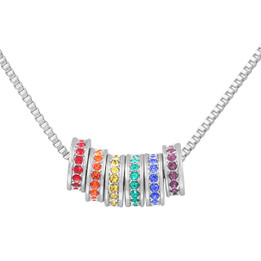Galliard Rainbow Women Stainless Steel Necklace 