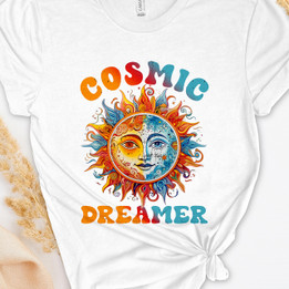 Two-Faced Sun T-shirt: Cosmic Dreamer