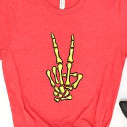 Skeleton T-Shirt - Peace Sign Tee