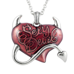 Sexy Devil Red Heart Necklace