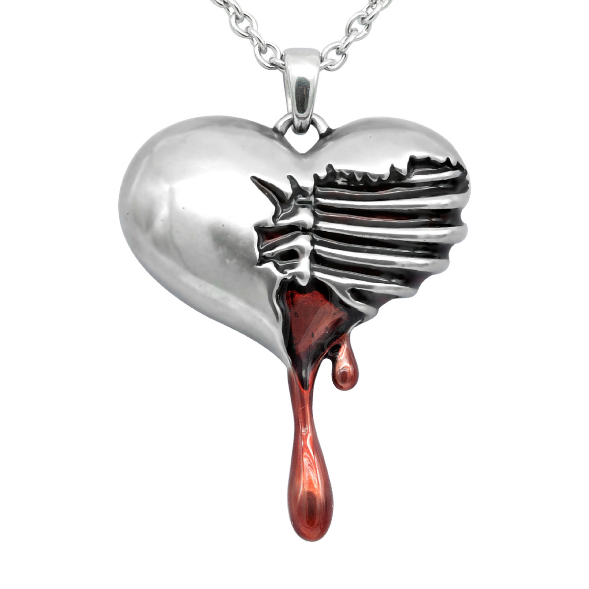 Angle Wings Love Heart Pendant Necklace Stainless Steel Jewelry By Controse 