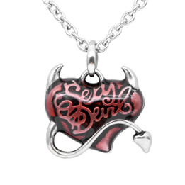 Sexy Devil Heart Petite Necklace