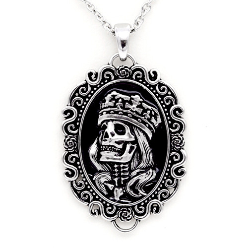 Skull Cameo Necklace Madonna Pendant Stainless Steel Jewelry by Controse