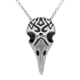 Tribal Crow Skull Necklace