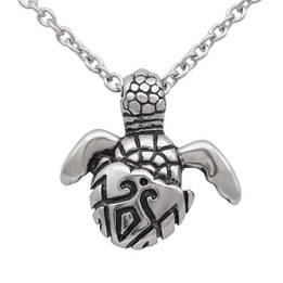 Tribal Tattoo Turtle Necklace