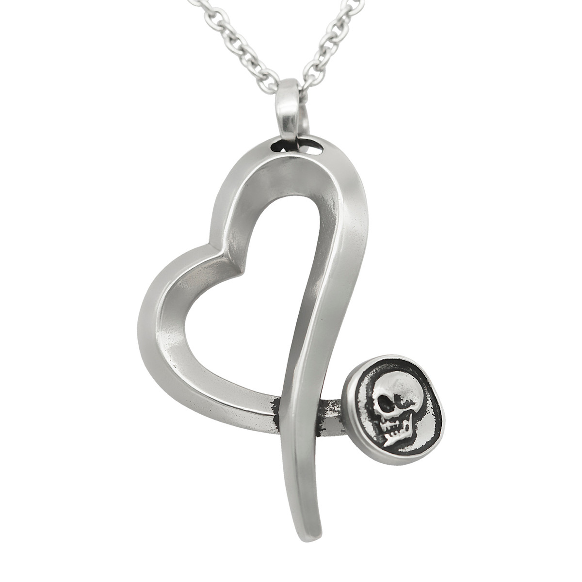 Heart Skull Pendant Necklace Love’N Life - Controse