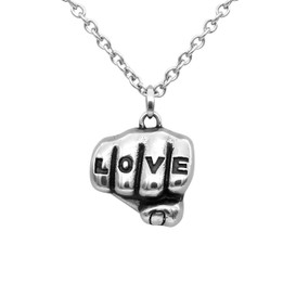 Love Tattooed Hand Necklace