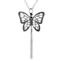 Butterfly Necklace Gossamer Wings with Cubic Zirconia