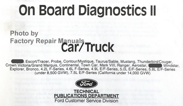 1996 ford mustang service manual