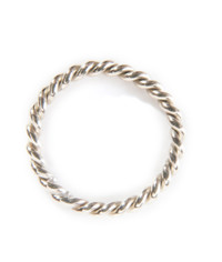 Silver Thick Twist Rope Ring