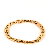 9ct Yellow Solid Gold S Curb 7.5" Bracelet