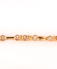 9ct Yellow Gold Double Rondel & Oval 8" Bracelet