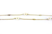 9ct Gold, Pearl & Diamond 16" Necklace