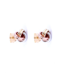 9ct Gold 3 Colour Small Knot Studs