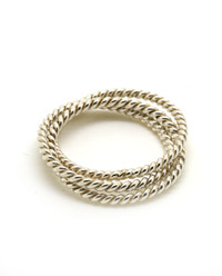 Silver Twist Rope Russian Wedding Ring
