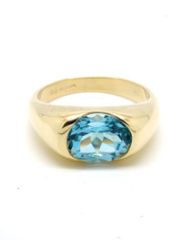 Blue Topaz 9ct Gold Ring
