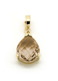 9ct Gold & Smokey Quartz Pendant