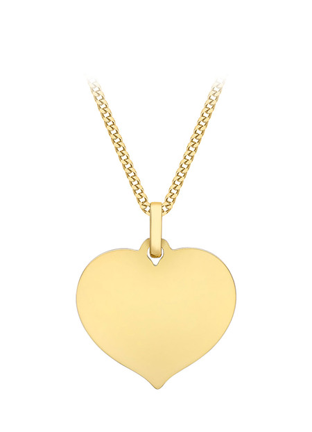 9ct Gold Flat Heart Pendant - Kristina Charrington