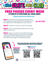 Promote your Kids Skate Free program with these glossy 24" x 36" posters. Will include your logo on the side.