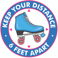 Social Distancing Floor Cling