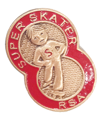 Super Skater Pin Level 1 (#SS01)
Super Skater pins are used to reward skaters who participate in the Super Skater Program created and provided by the RSA.  Skaters who meet the tested requirements for level 1 are awarded the RED Super Skater pin.

All program details and forms required to build your Learn to Skate program in your rink can be found at www.rollerskating.com>> Achievement >> Super Skater Program.   Purchase your pins in advance throughout the year - and don't forget to participate in the annual Super Skater Contest!

Pins will be shipped USPS and no shipping and handling fees apply. 