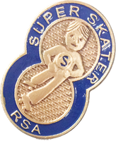 Super Skater Pin Level 2 (#SS02)
Super Skater pins are used to reward skaters who participate in the Super Skater Program created and provided by the RSA.  Skaters who meet the tested requirements for level 2 are awarded the BLUE Super Skater pin.

All program details and forms required to build your Learn to Skate program in your rink can be found at www.rollerskating.com>> Achievement >> Super Skater Program.   Purchase your pins in advance throughout the year - and don't forget to participate in the annual Super Skater Contest!

Pins will be shipped USPS and no shipping and handling fees apply. 