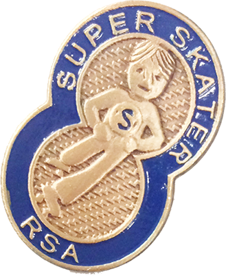 Super Skater Pin Level 2 (#SS02)
Super Skater pins are used to reward skaters who participate in the Super Skater Program created and provided by the RSA.  Skaters who meet the tested requirements for level 2 are awarded the BLUE Super Skater pin.

All program details and forms required to build your Learn to Skate program in your rink can be found at www.rollerskating.com >> SRSTA >> Learn to Skate Program.   Purchase your pins in advance throughout the year!

Pins will be shipped USPS.