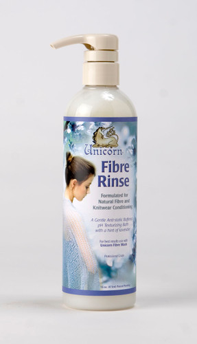 Unicorn Fibre Rinse is an anti-static, texturizing bath for natural fibers....with a hint of lavender.