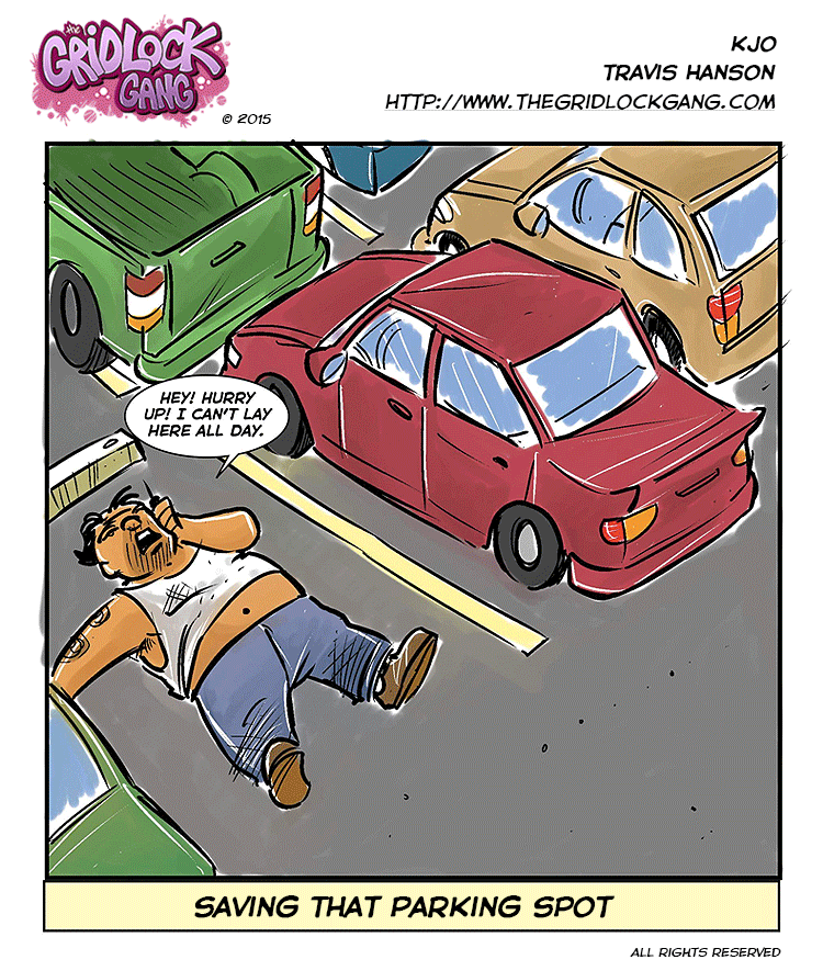 Finding a parking spot is easy when you've got friends.