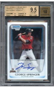 2011 Bowman Chrome George Springer Rookie RC Auto #GS BGS 9.5 GEM MINT