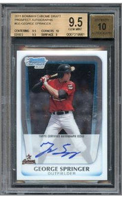 2011 Bowman Chrome George Springer Rookie RC Auto #GS BGS 9.5 GEM MINT