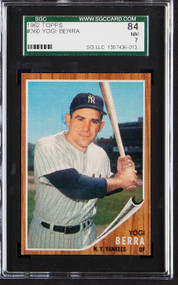 1962 Topps Yogi Berra #360 HOF SGC 7