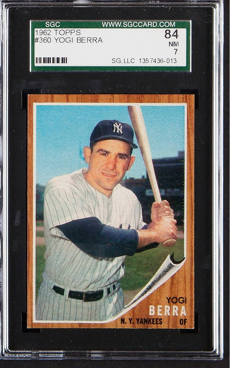 1962 Topps Yogi Berra #360 HOF SGC 7