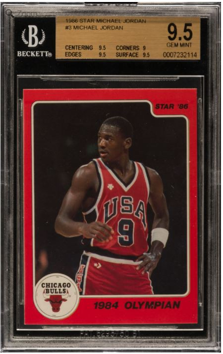 1986 Star Michael Jordan Rookie RC #3 BGS 9.5 Gem Mint