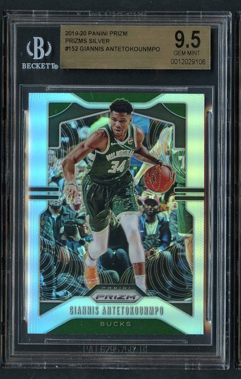 2019 Prizm Giannis Antetokounmpo Prizms Silver #152 BGS 9.5 Gem Mint
