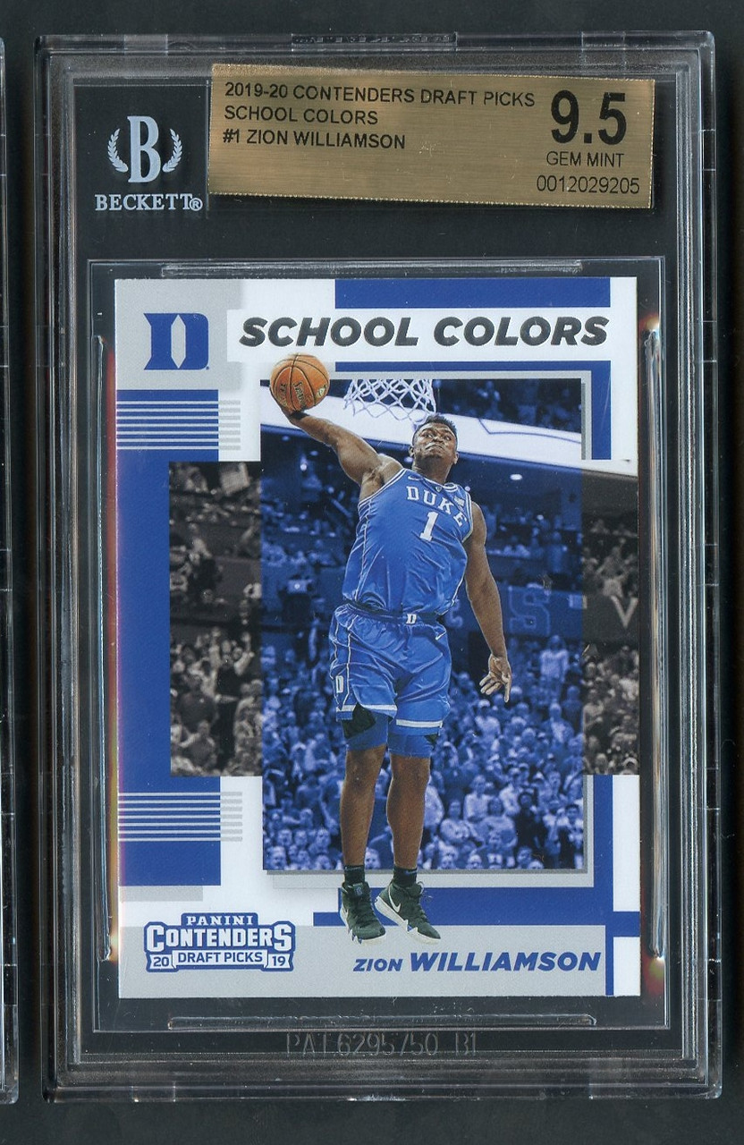 2019 Contenders DP S. Colors Zion Williamson Rookie RC BGS 9.5 Gem