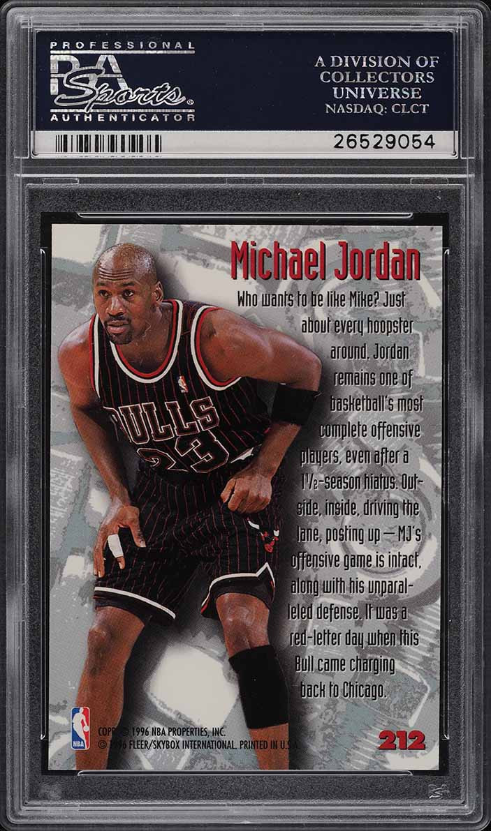 1995 Metal Michael Jordan #212 PSA 10 Gem Mint