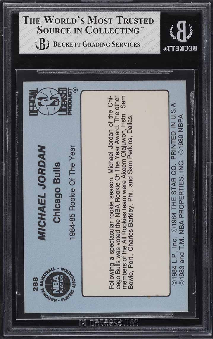 MICHAEL JORDAN SIGNED 1984-85 STAR ROOKIE CARD #288 PSA/DNA