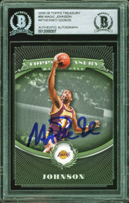 2008 Topps Treasury Magic Johnson Auto #98 Beckett Witnessed-100% Authentic