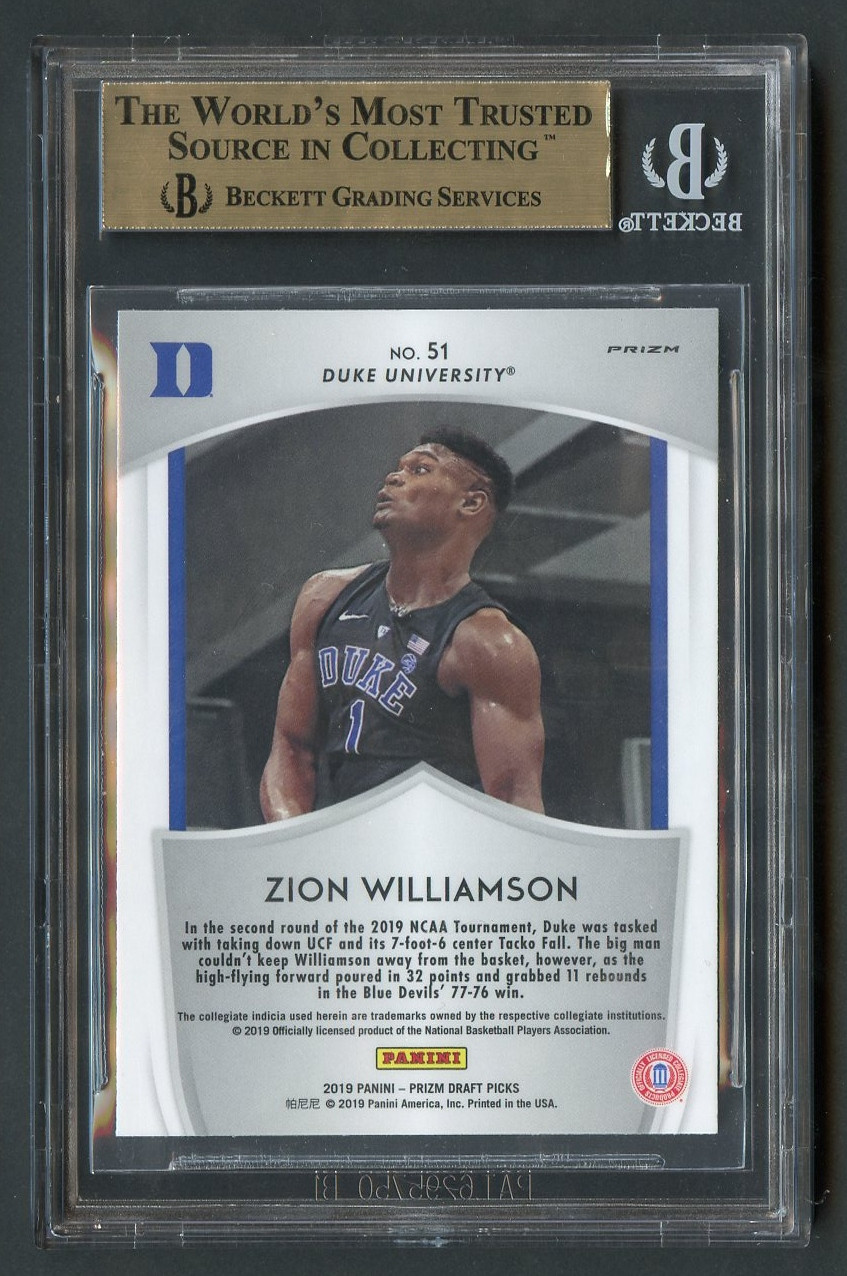 2019 Prizm Crusade Red Zion Williamson Rookie RC BGS 9.5 Gem Mint