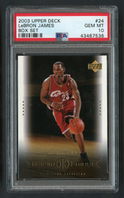 2003 Upper Deck Box Lebron James Rookie RC #24 PSA 10 Gem Mint