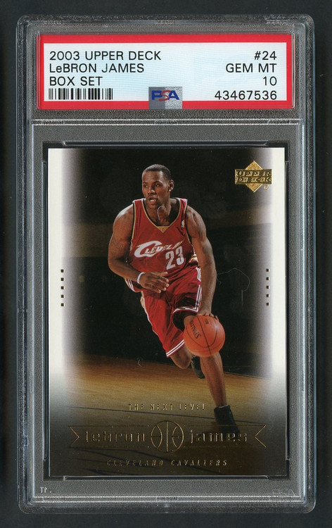 2003 Upper Deck Box Lebron James Rookie RC #24 PSA 10 Gem Mint