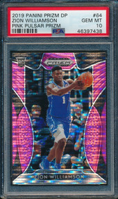 2019 Prizm DP Zion Williamson Pink Pulsar PSA 10 Gem Mint