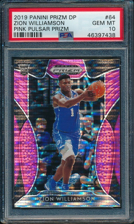 2019 Prizm DP Zion Williamson Pink Pulsar PSA 10 Gem Mint